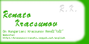 renato kracsunov business card